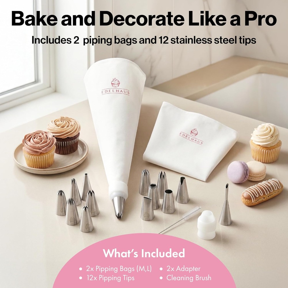 Piping Bags and Tips Set – Reu - Decorating Tip Set recension och pris