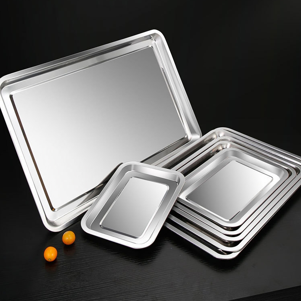1PCS Stainless Steel Food Tray - Kitchen Baking Dishes recension och pris