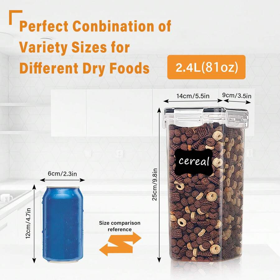 THELIFE 3/6pcs Large Food Stor - Kitchen Baking Containers recension och pris