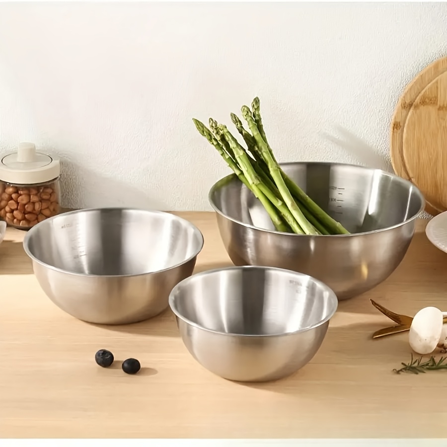 3pcs Stainless Steel Salad Bow - Kitchen Baking Store recension och pris