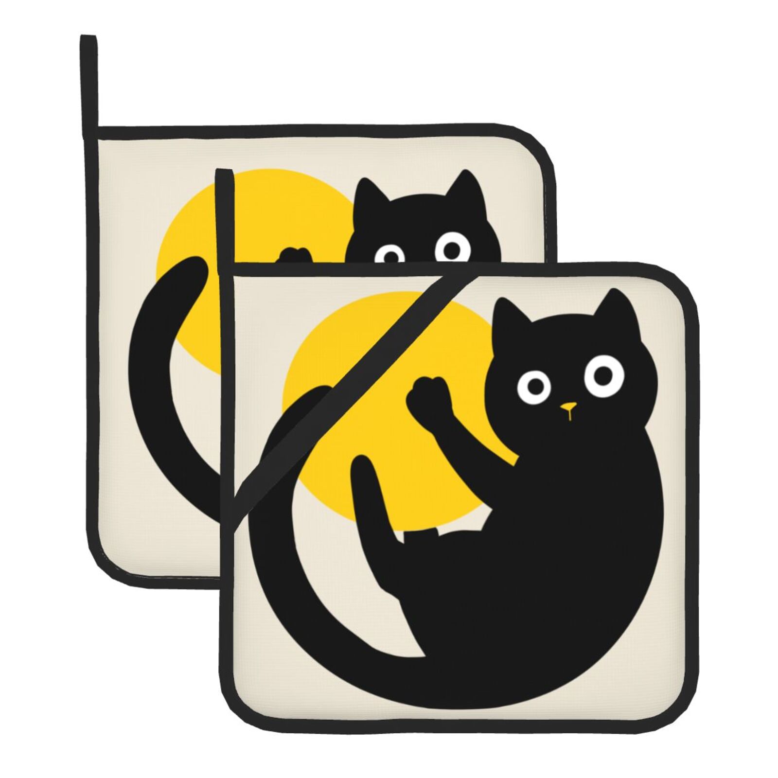 Cute Black Cat Pot Holders Set - Kitchen Baking Dishes recension och pris