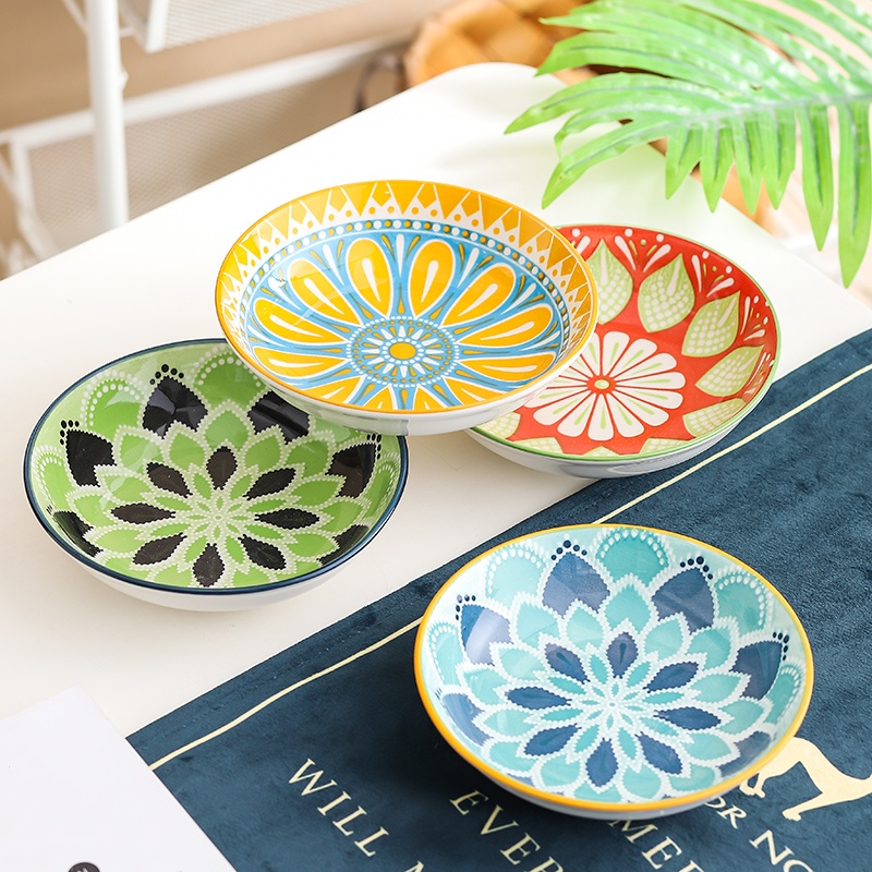 4pc Bohemian Ceramic Plate - S - Kitchen Baking Dishes recension och pris