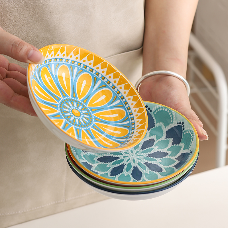 4pc Bohemian Ceramic Plate - S - Kitchen Baking Dishes recension och pris