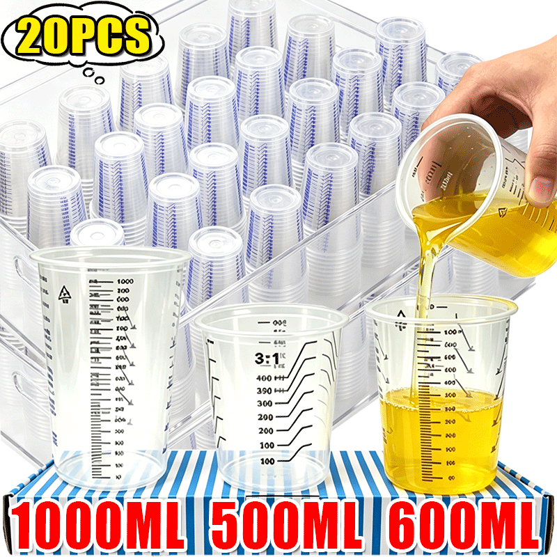 500/600/1000ml Clear Plastic D - Kitchen Baking Essentials recension och pris