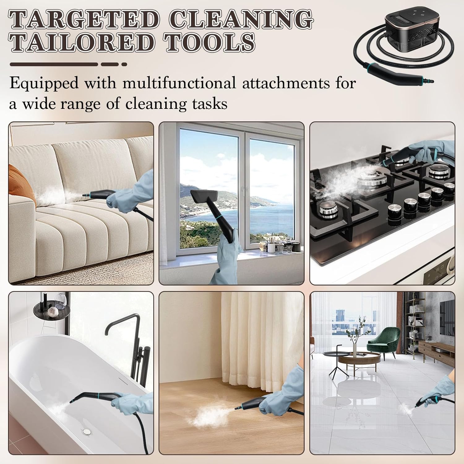 2500W Handheld Steam Cleaner,  - Kitchen Up recension och pris