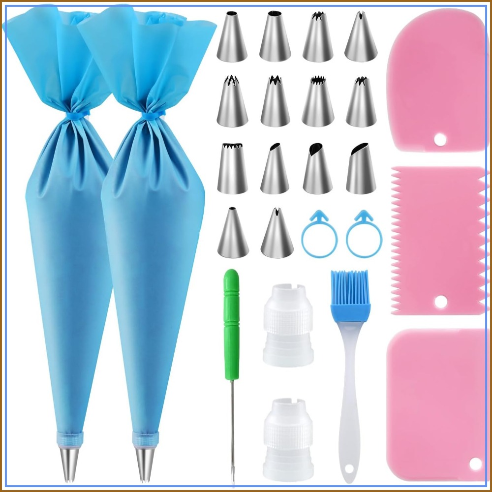 Reusable Piping Bags & Tips Se - Decorating Tip Set recension och pris