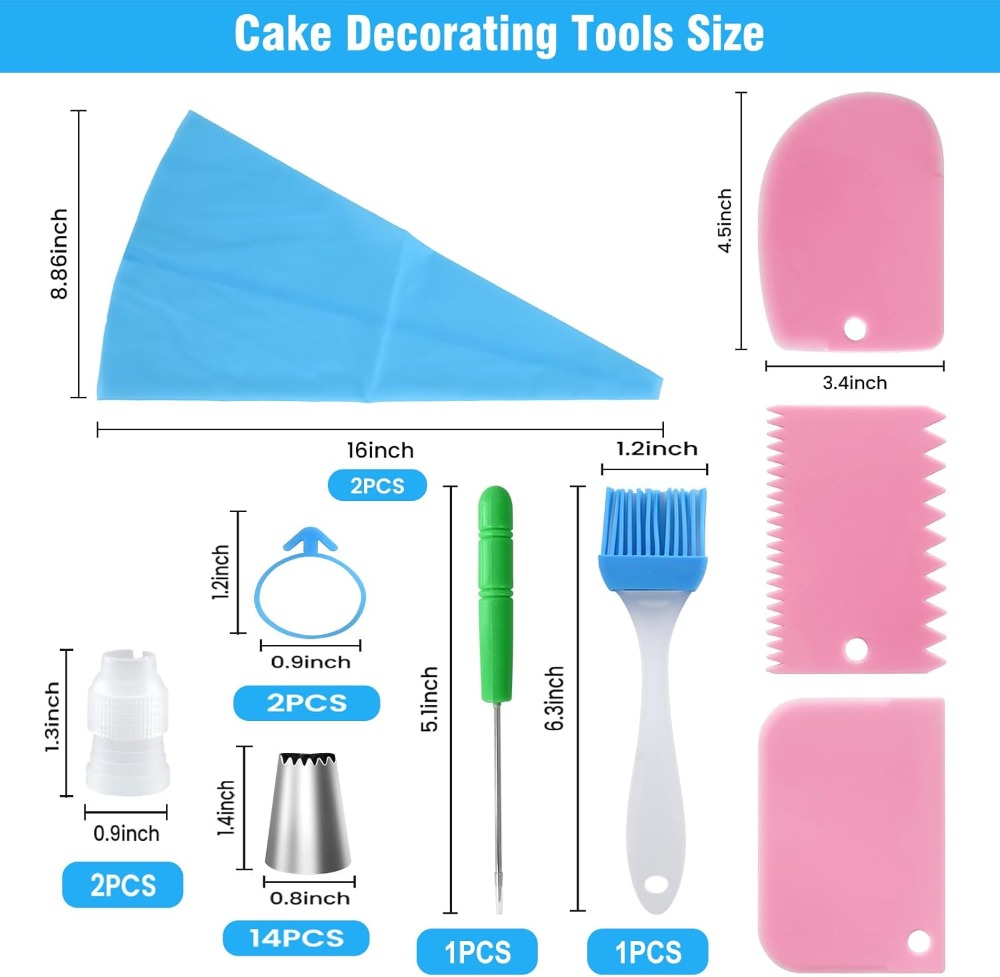 Reusable Piping Bags & Tips Se - Decorating Tip Set recension och pris