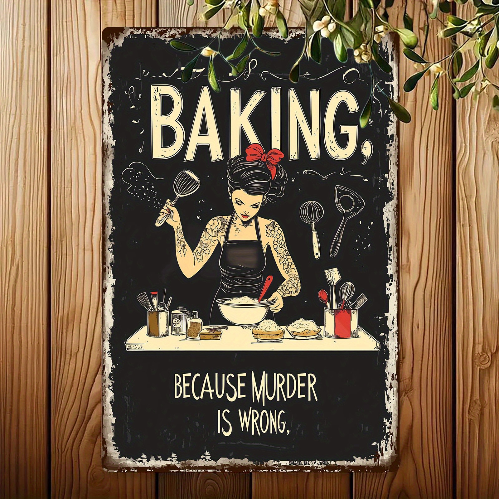 1pc Vintage Metal Sign Wall Ar - Kitchen Baking Corner recension och pris