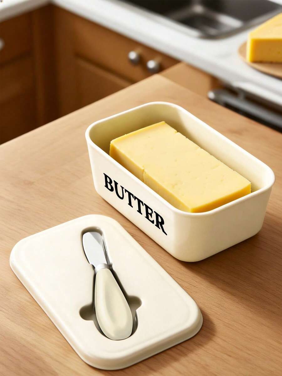 1pc Plastic Butter Dish With B - Kitchen Baking Containers recension och pris