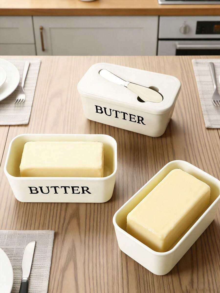1pc Plastic Butter Dish With B - Kitchen Baking Containers recension och pris